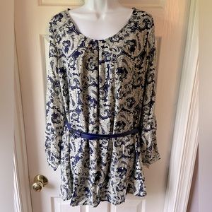 Women’s Top With Belt Blu Pepper